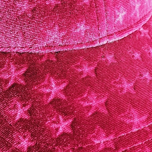 Charming Charlie Dark Red Velvet Stars Baseball Hat - Picture 6 of 9